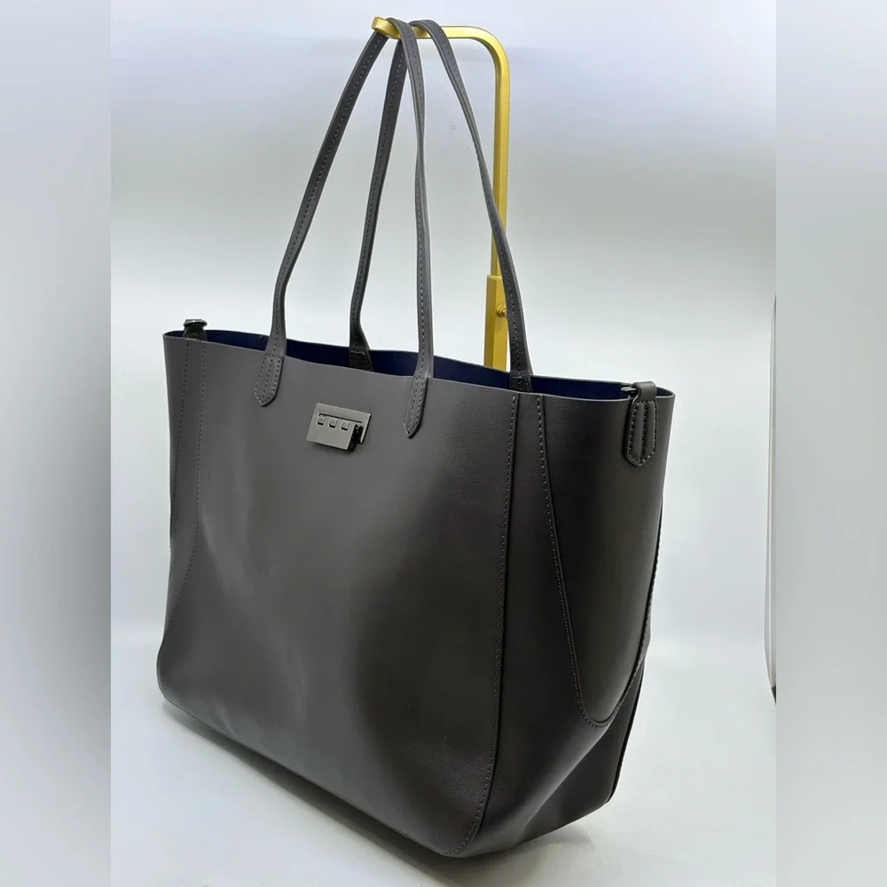 Zac Posen Eartha Folded tote handbag charcoal grey